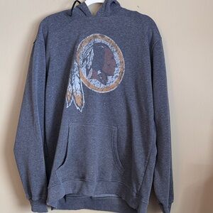 Men's Gray Hoodie- Red Skin Football Team